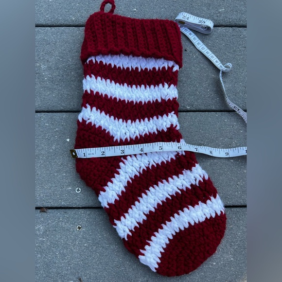 Hand Crocheted Traditional Christmas Stockings With Customizable Name Tag! - Picture 12 of 17